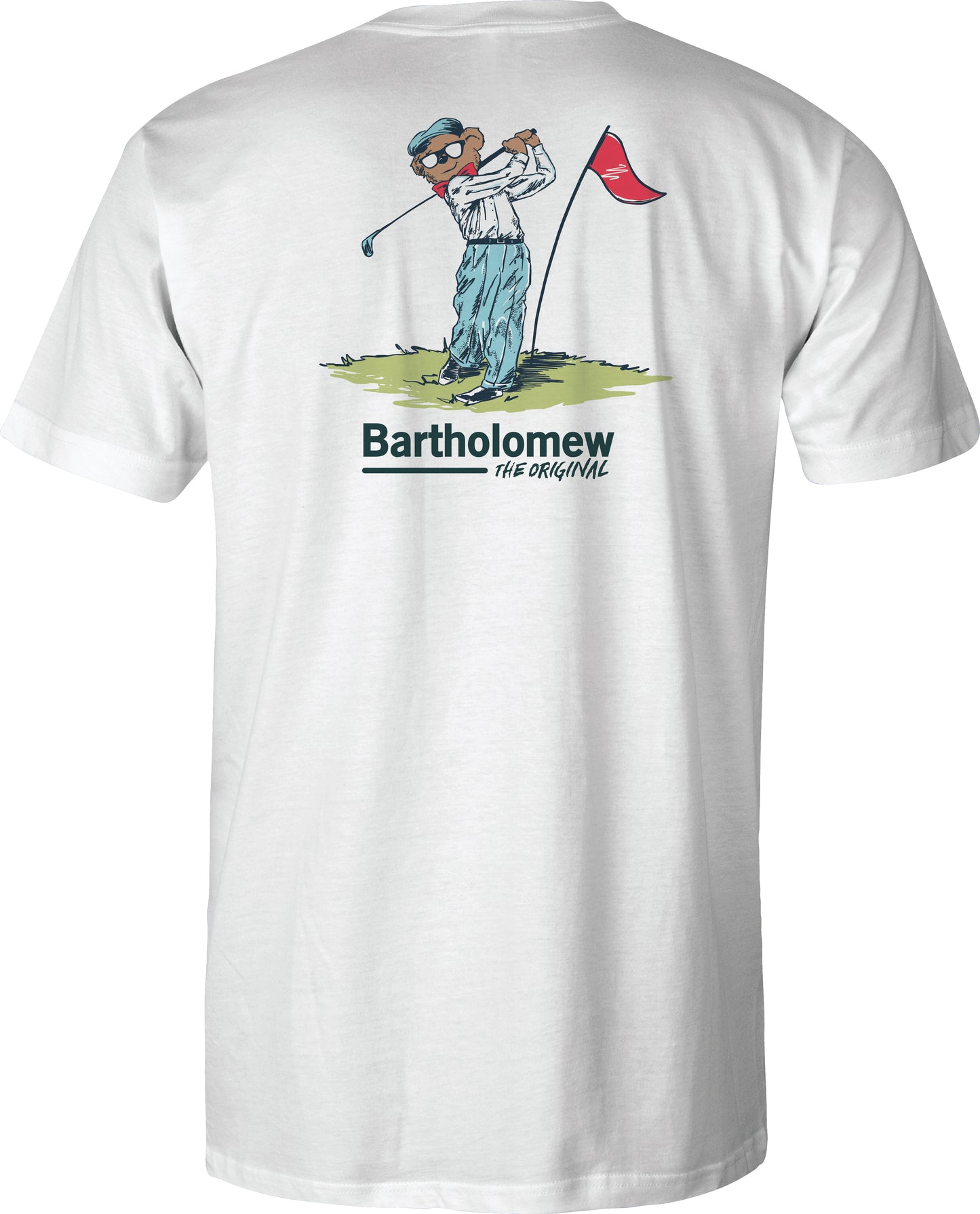 Youth Short Sleeve Cotton Tee Shirt - Backswing - White