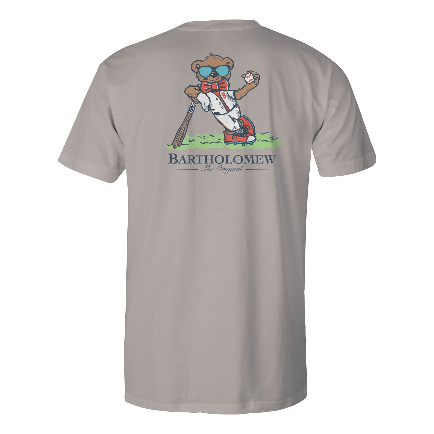 Toddler Short Sleeve Cotton Tee Shirt - Batter Up - Granite