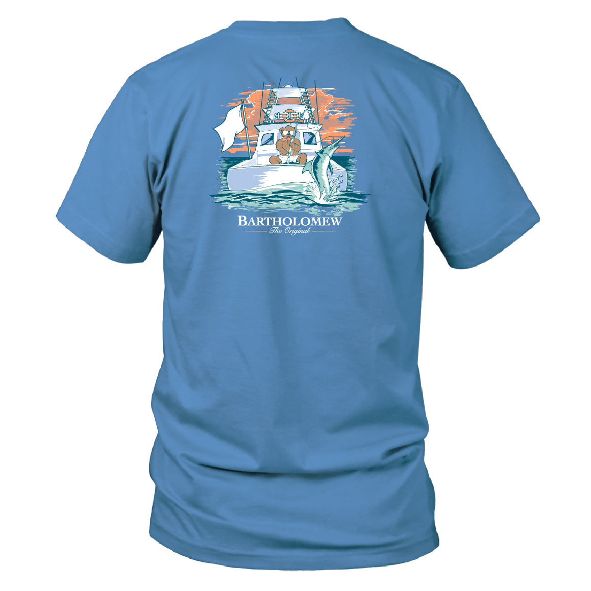 Toddler Short Sleeve Cotton Tee Shirt - Deep Sea Fishing - Dusk