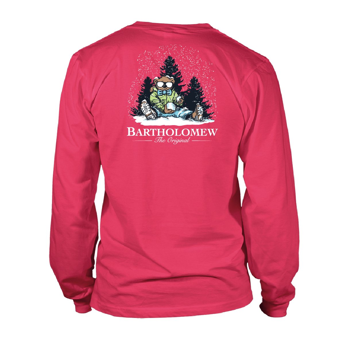 Toddler Long Sleeve Tee Snowball Fight - Red