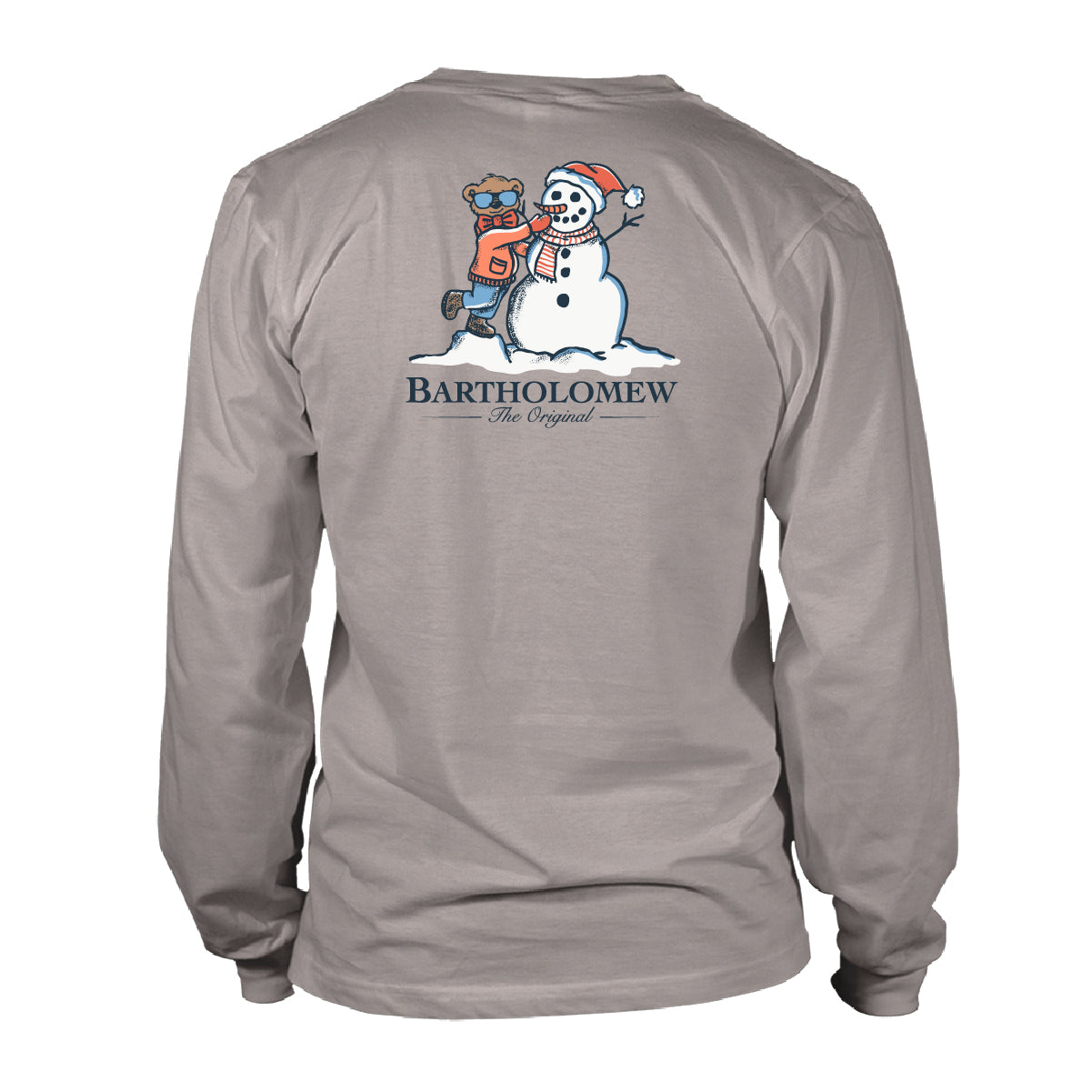 Toddler Long Sleeve Tee Snowman - Granite