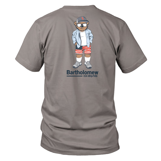 Toddler Short Sleeve  Cotton Tee Shirt -  Saturday - Granite