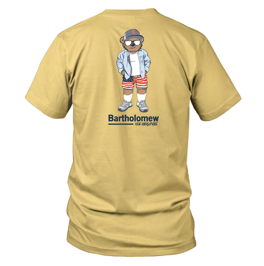 Toddler Short Sleeve  Cotton Tee Shirt - Saturday - Yellow