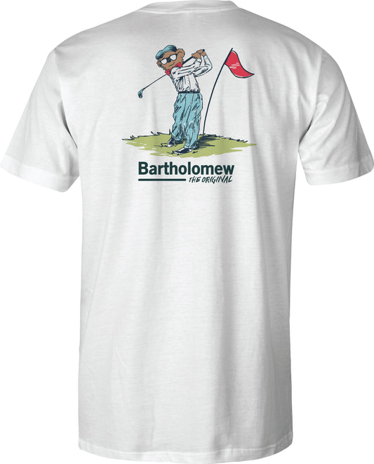 Youth Short Sleeve Cotton Tee Shirt - Backswing - White