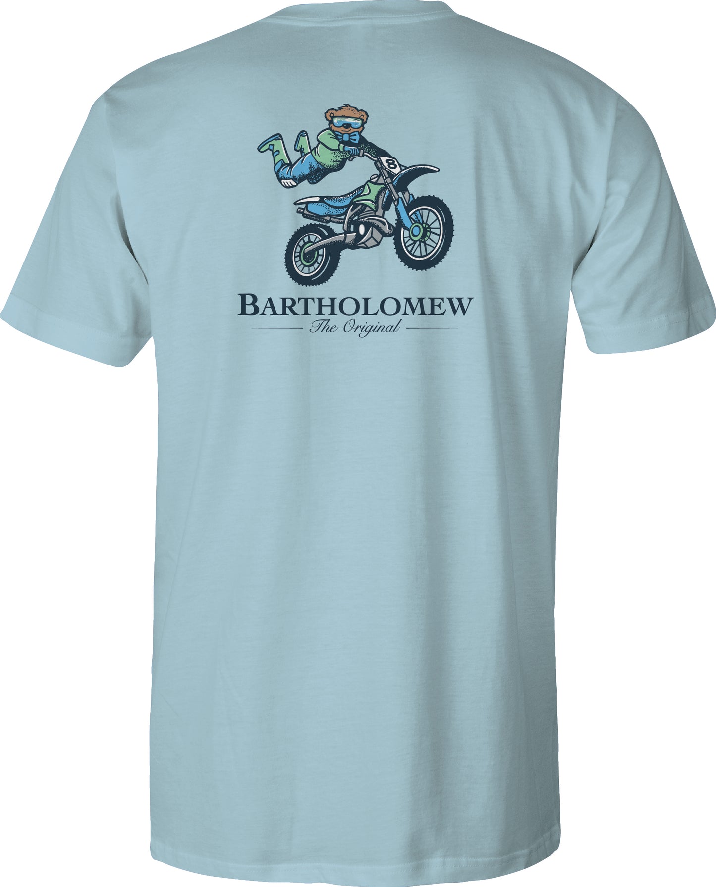 Toddler Short Sleeve Tee Dirt Bike - Sky Blue