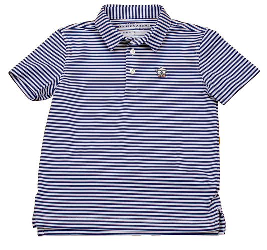 BART - SS Polo - Stripe - Navy
