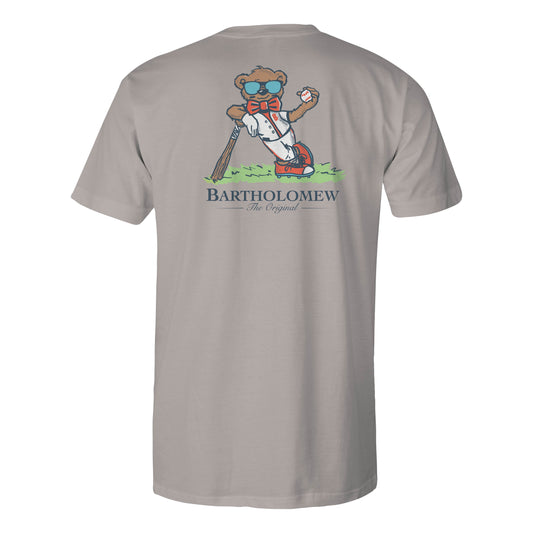 Toddler Short Sleeve Cotton Tee Shirt - Batter Up - Granite