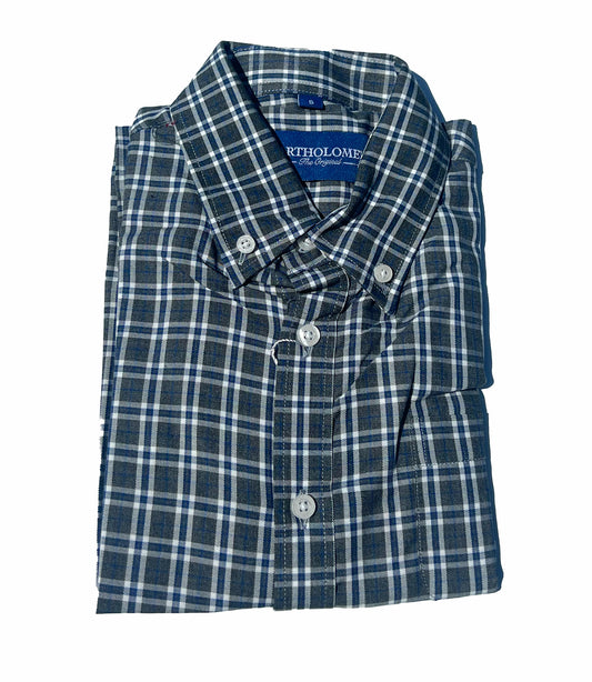 Bart - Long Sleeve Flannel Shirt - Black/White