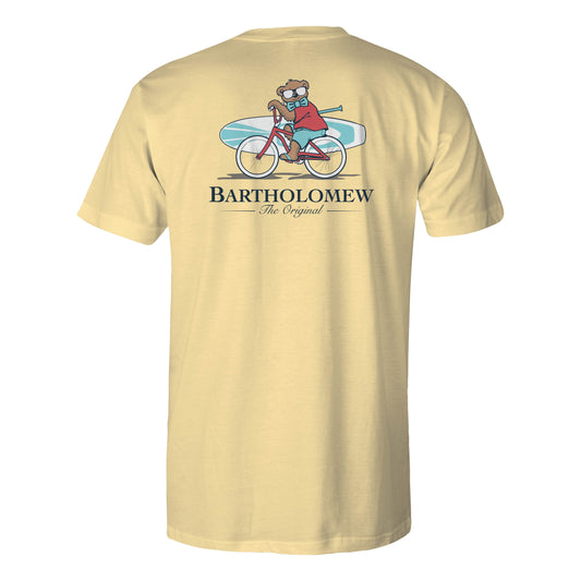 Toddler Short Sleeve Cotton Tee Shirt - Boarding - Yellow