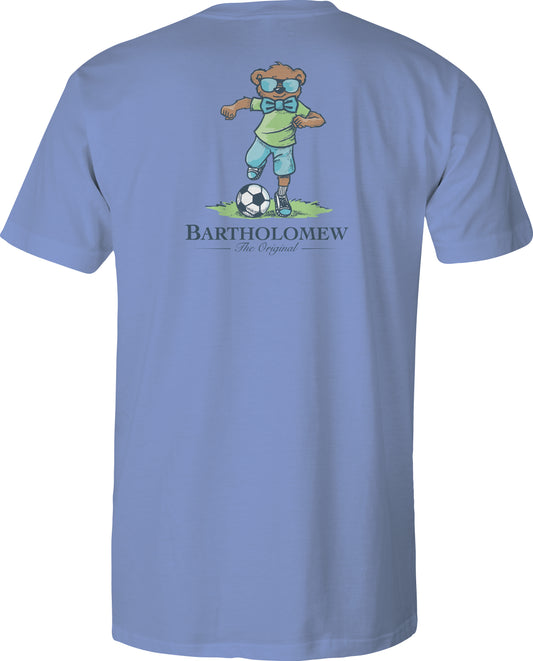 Toddler Short Sleeve Cotton Tee Shirt - Go for the Goal - Dusk