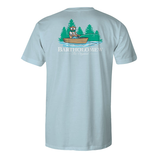 Toddler Short Sleeve  Cotton Tee Shirt - Good Day - Sky Blue