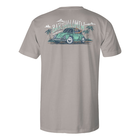 Toddler Short Sleeve  Cotton Tee Shirt - Peace Out - Granite