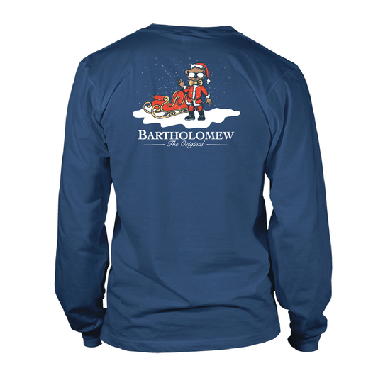 Toddler Long Sleeve Tee Santa Baby - Slate