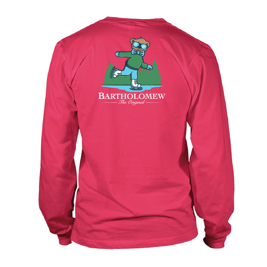 Toddler Long  Sleeve Tee Skater - Red