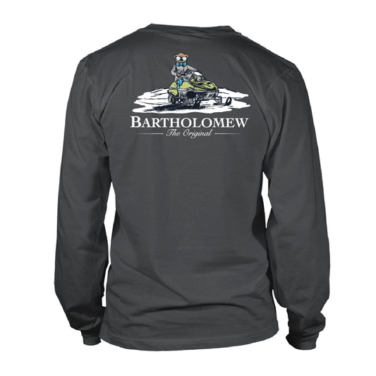 Toddler Long  Sleeve Tee Snowmobile - Pepper