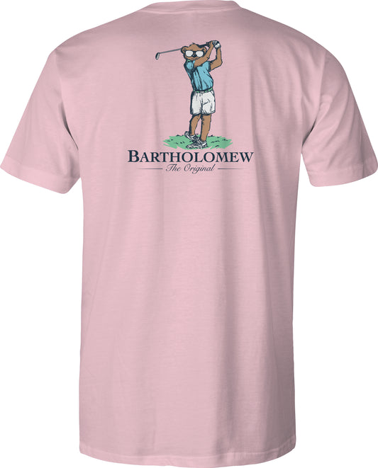 Toddler Short Sleeve Cotton Tee Shirt - Tee Time - Pink